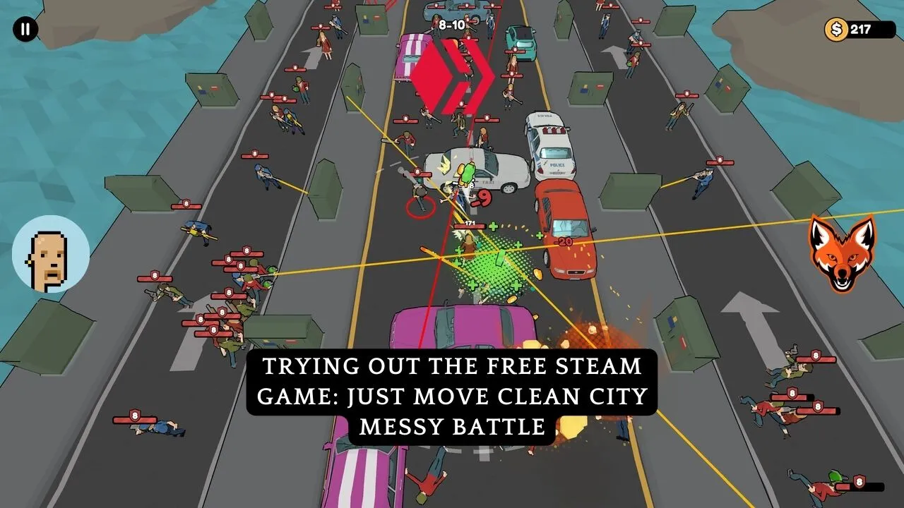 Trying out the free Steam game: Just Move Clean City Messy Battle - [ESP/ENG]