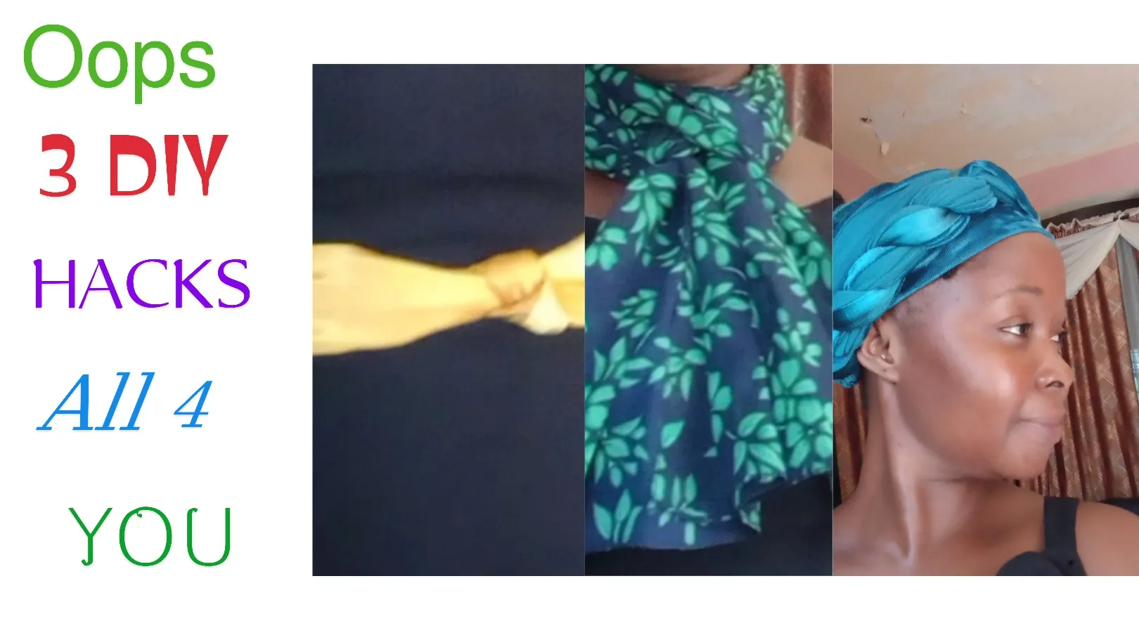 Easy to make hair and neck wrap with waist belt. Your beauty is in your palms.